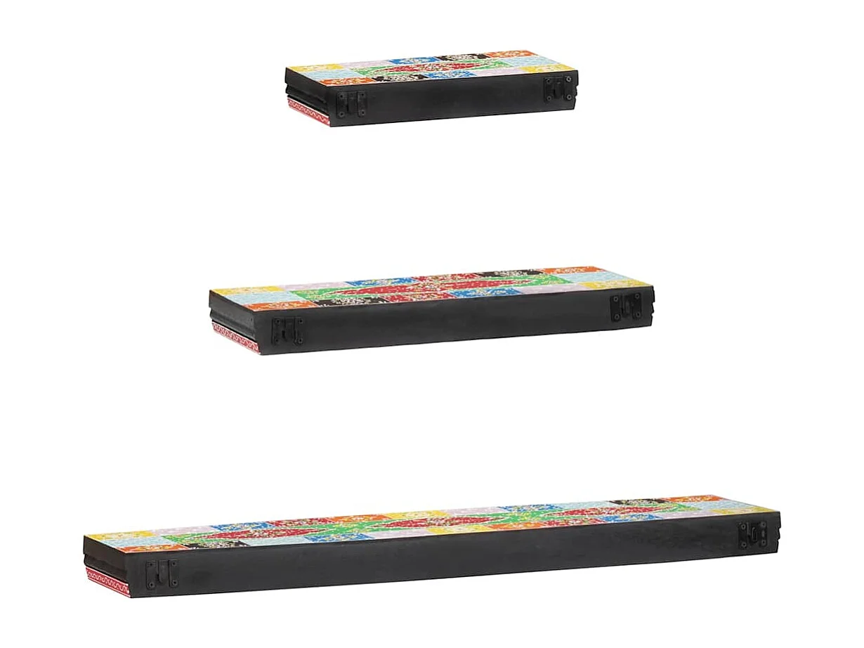Étagères Murales avec étagère 3 pcs Multicolore 100 x 20 x 6 cm