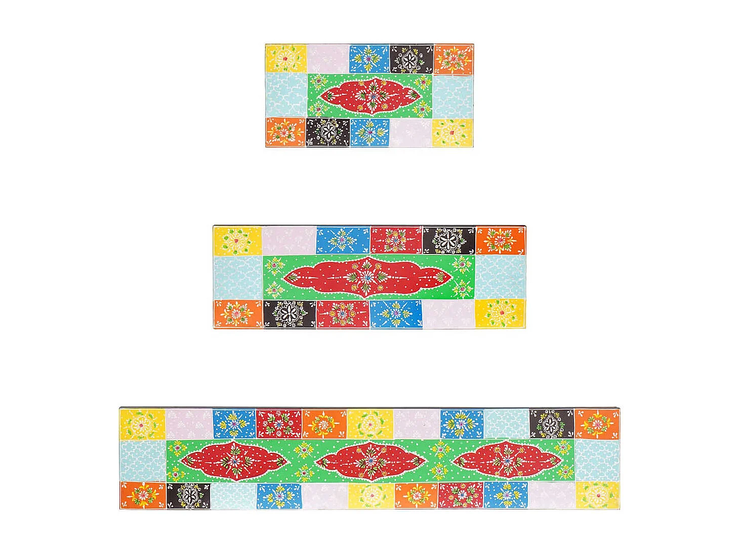 Étagères Murales avec étagère 3 pcs Multicolore 100 x 20 x 6 cm