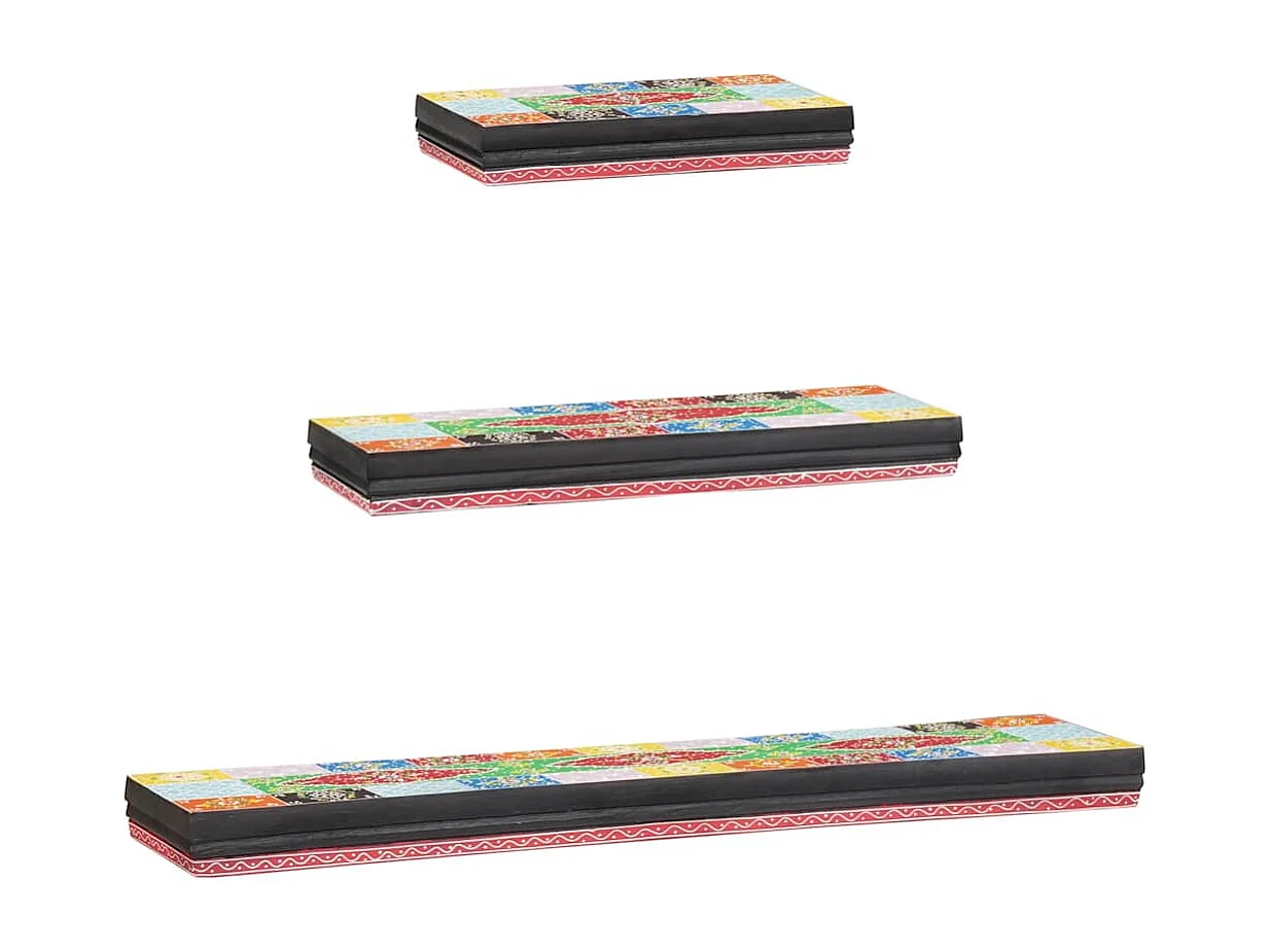 Étagères Murales avec étagère 3 pcs Multicolore 100 x 20 x 6 cm
