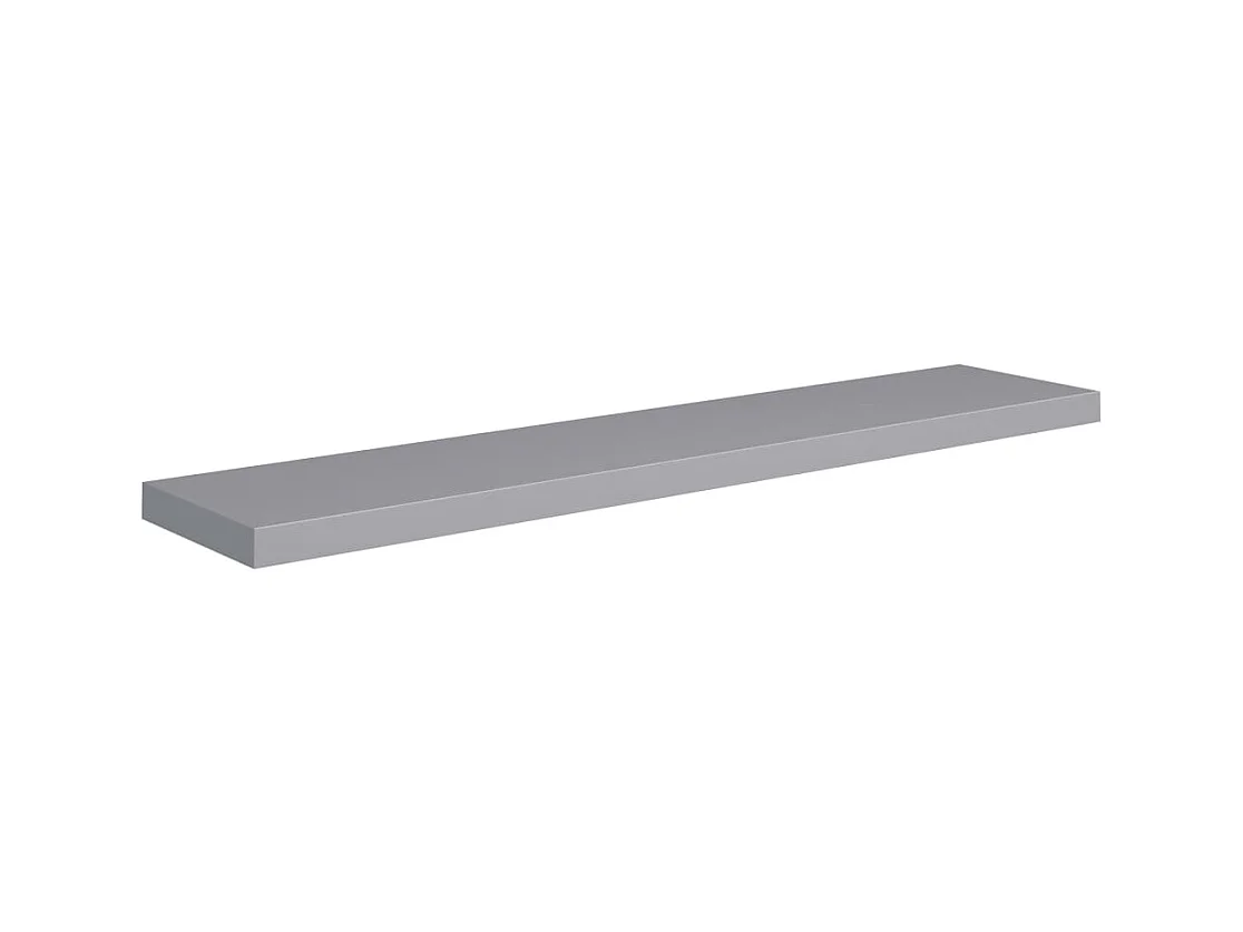 Estantes de pared flotantes 2 piezas gris 120x23,5x3,8 cm MDF