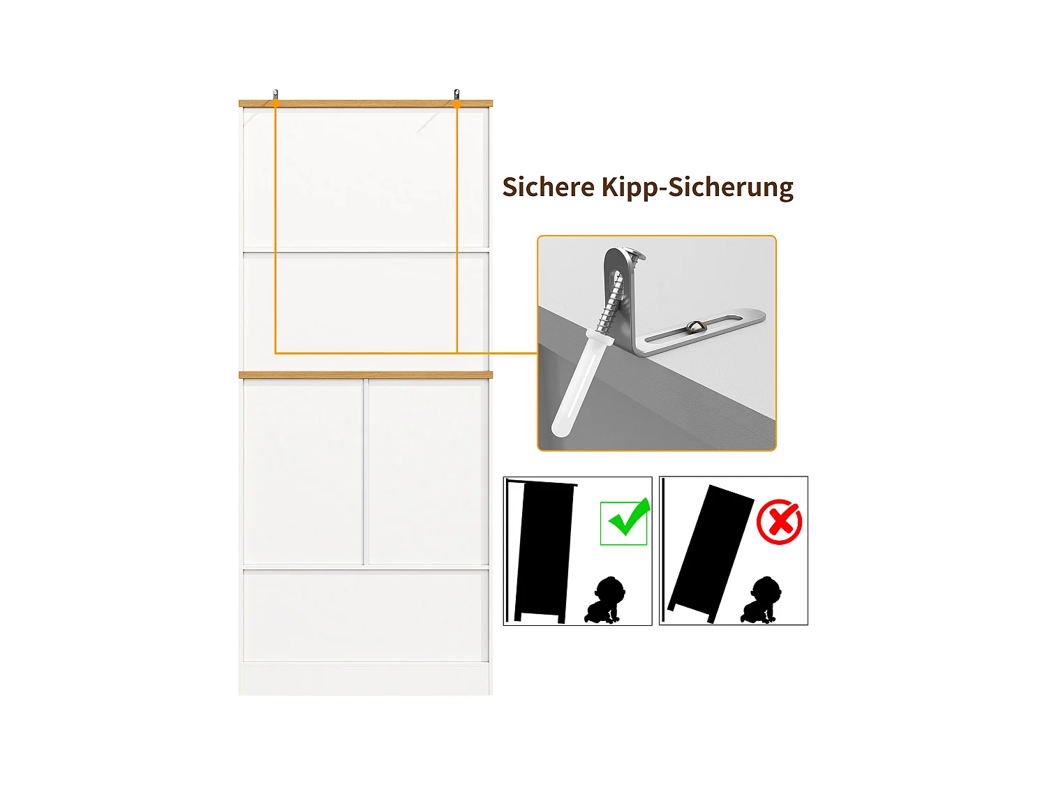 Buffet de cuisine - 80 x 40 x 180 cm - avec 4 portes + 1 tiroir - MDF - blanc