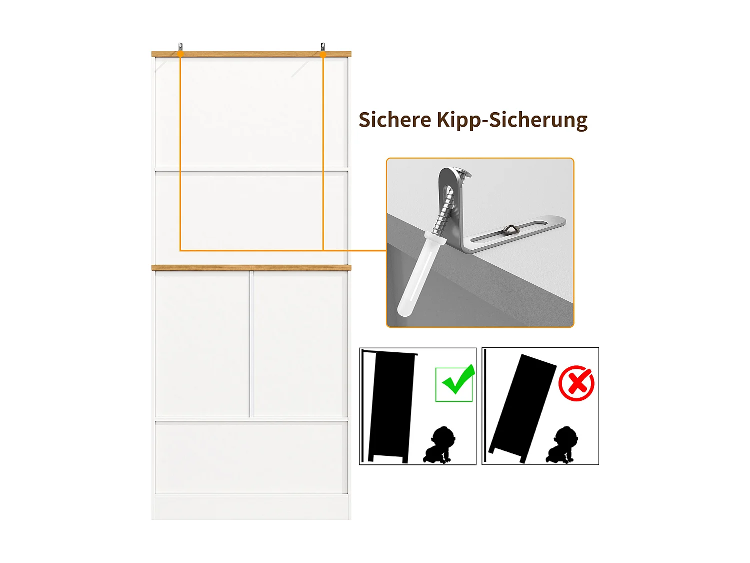 Buffet de cuisine - 80 x 40 x 180 cm - avec 4 portes + 1 tiroir - MDF - blanc