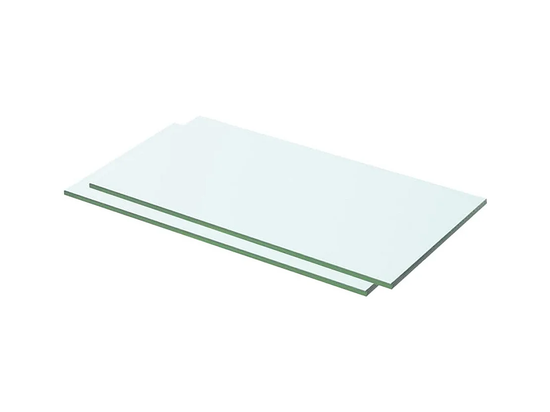 Panneaux d'étagère 2 pcs Verre Transparent 50 x 20 cm