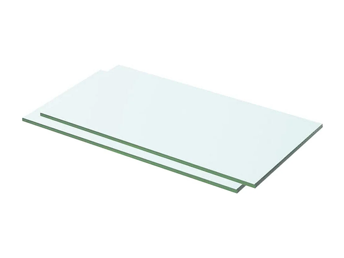 Panneaux d'étagère 2 pcs Verre Transparent 50 x 20 cm