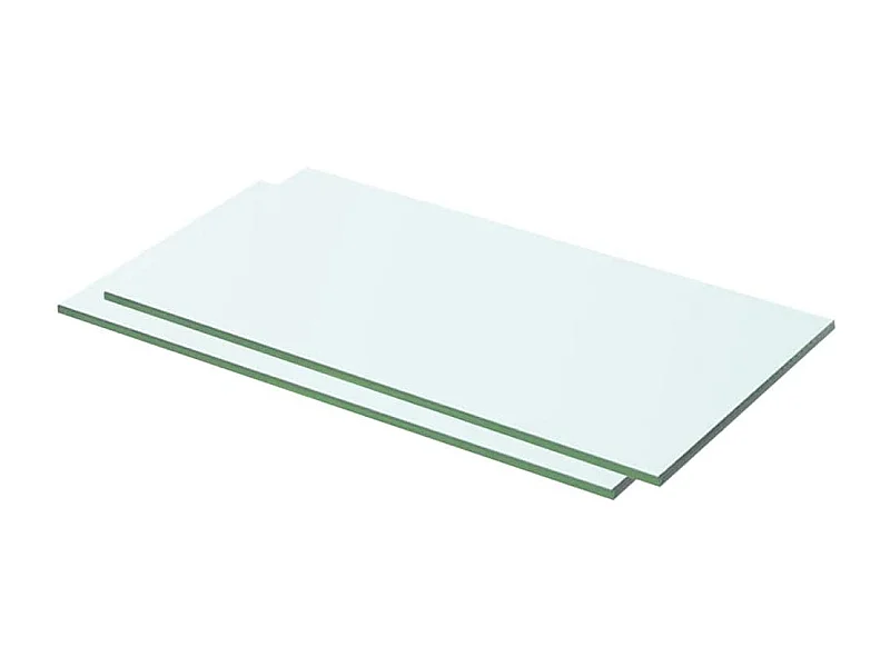 Panneaux d'étagère 2 pcs Verre Transparent 50 x 20 cm