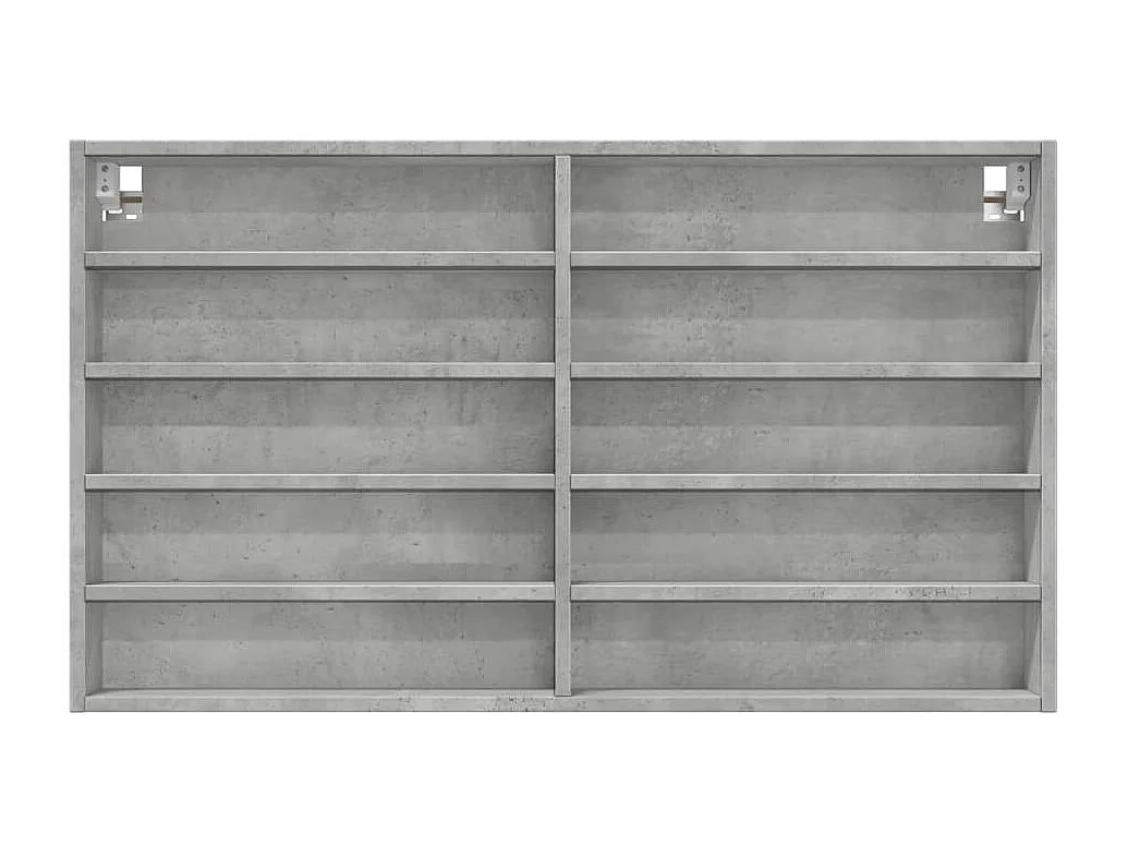 Vitrina gris hormigón 100x15x58 cm madera de ingeniería