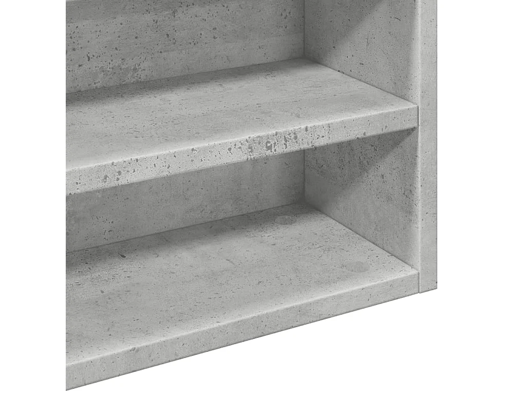 Vitrina gris hormigón 100x15x58 cm madera de ingeniería