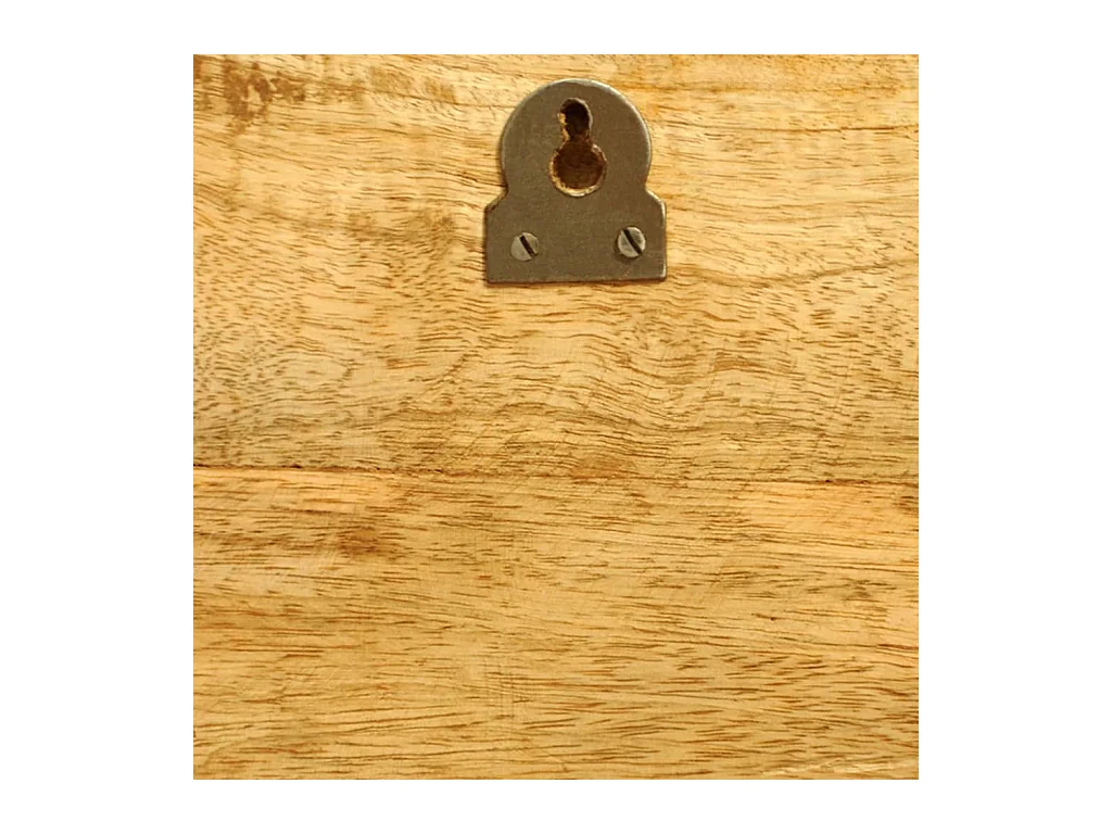 Juego de 2 estantes de pared de madera maciza