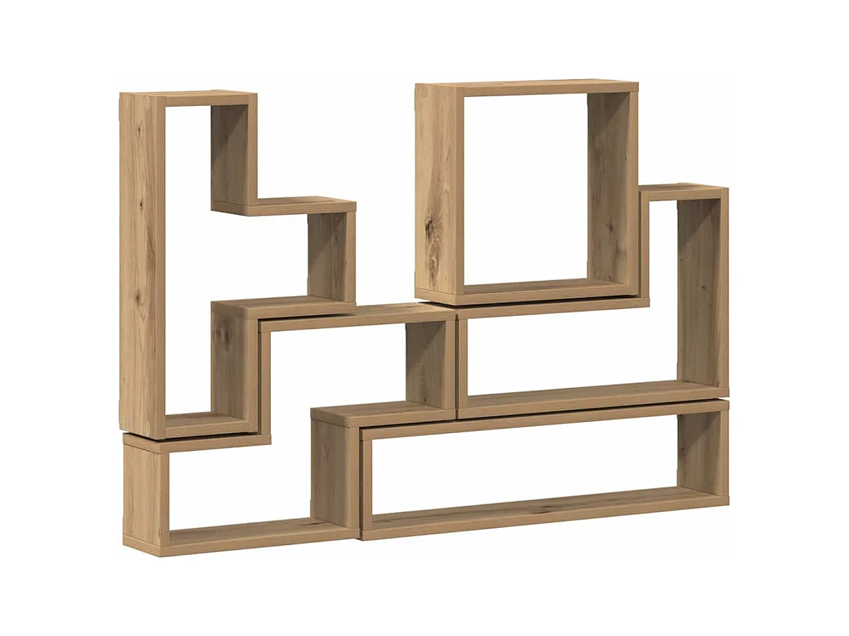 Cubo da parete in rovere fatto a mano 96 x 12 x 64 cm Legno ingegnerizzato