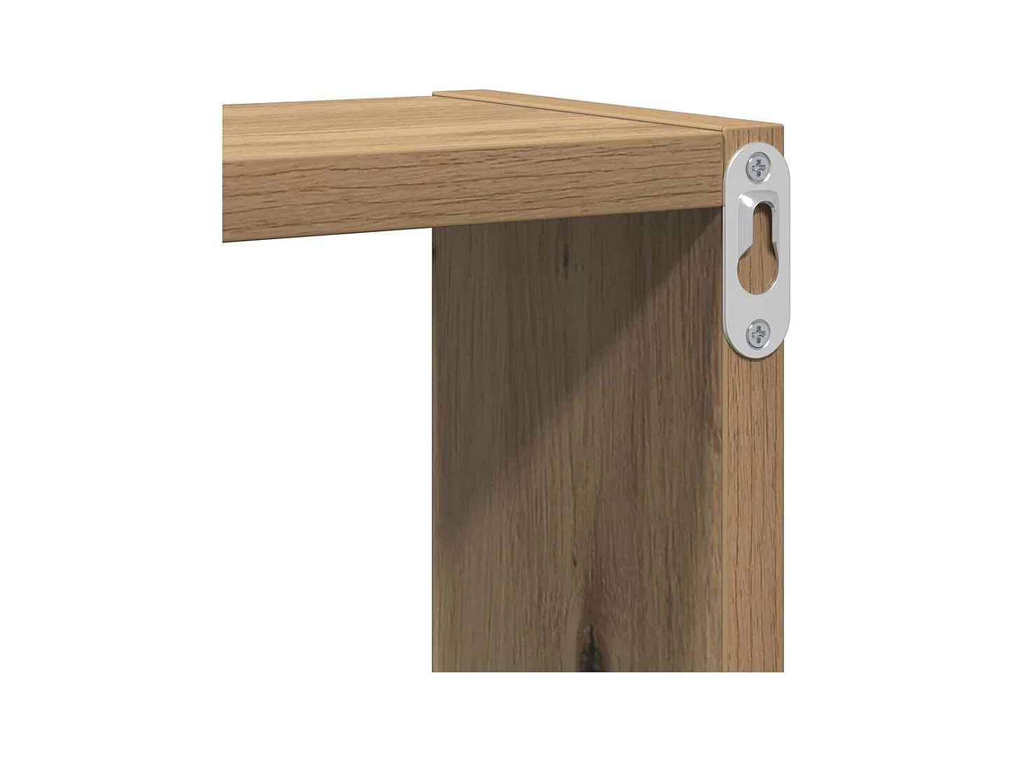 Cubo da parete in rovere fatto a mano 96 x 12 x 64 cm Legno ingegnerizzato