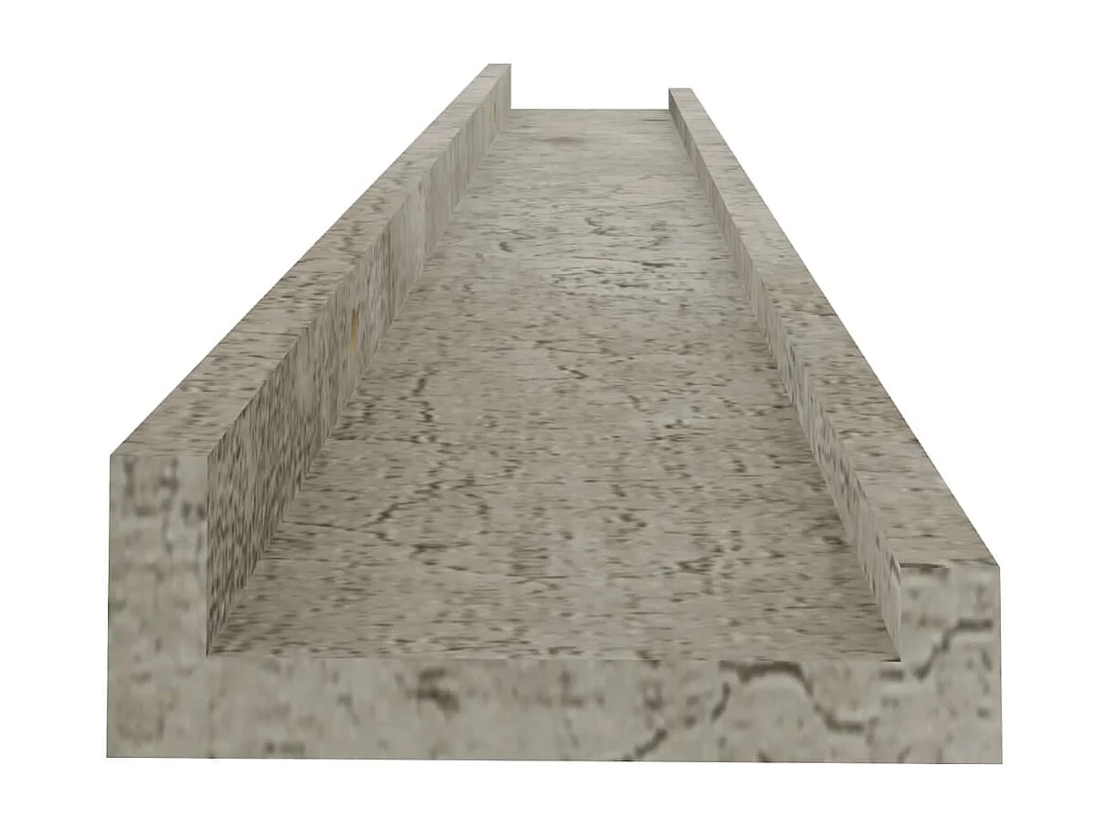 Étagères murales 2 pcs Gris béton 80x9x3 cm