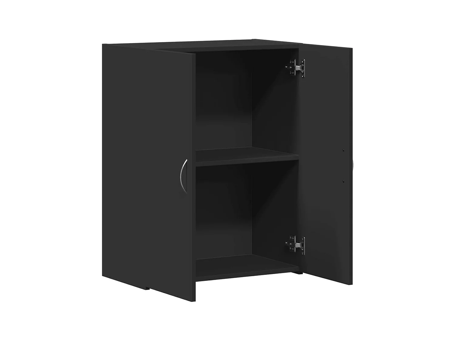 Archivador negro 60x32x77,5 cm madera de ingeniería
