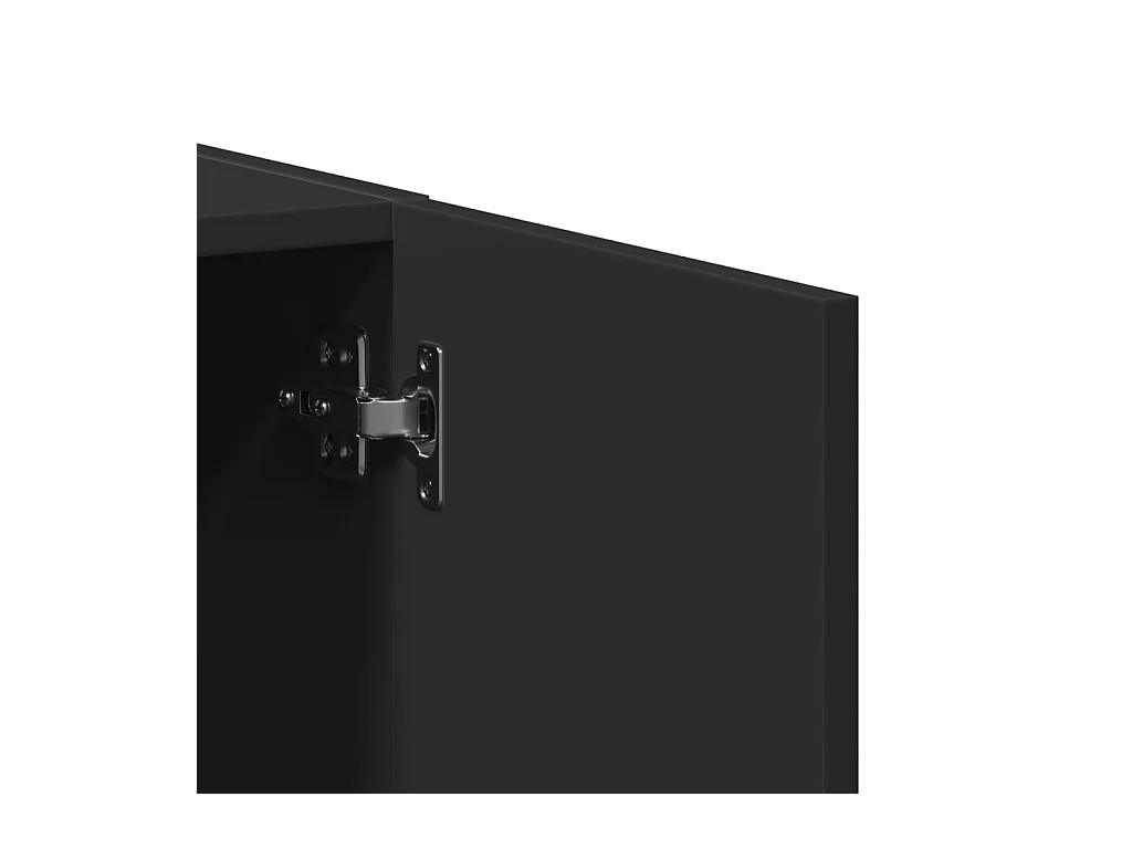 Archivador negro 60x32x77,5 cm madera de ingeniería