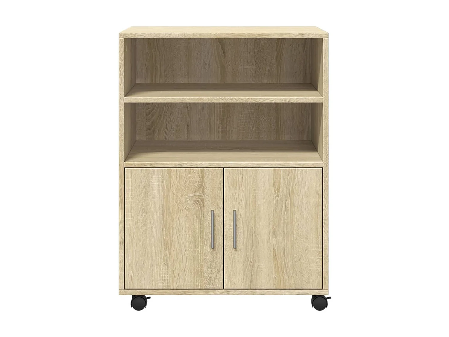 Armario con ruedas de roble Sonoma 60x48x81 cm madera de ingeniería