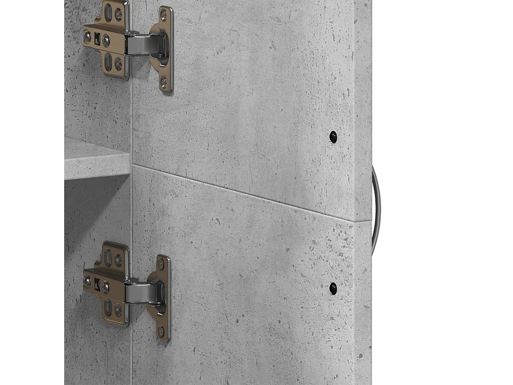 Betongrijze archiefkast 60x32x153 cm bewerkt hout