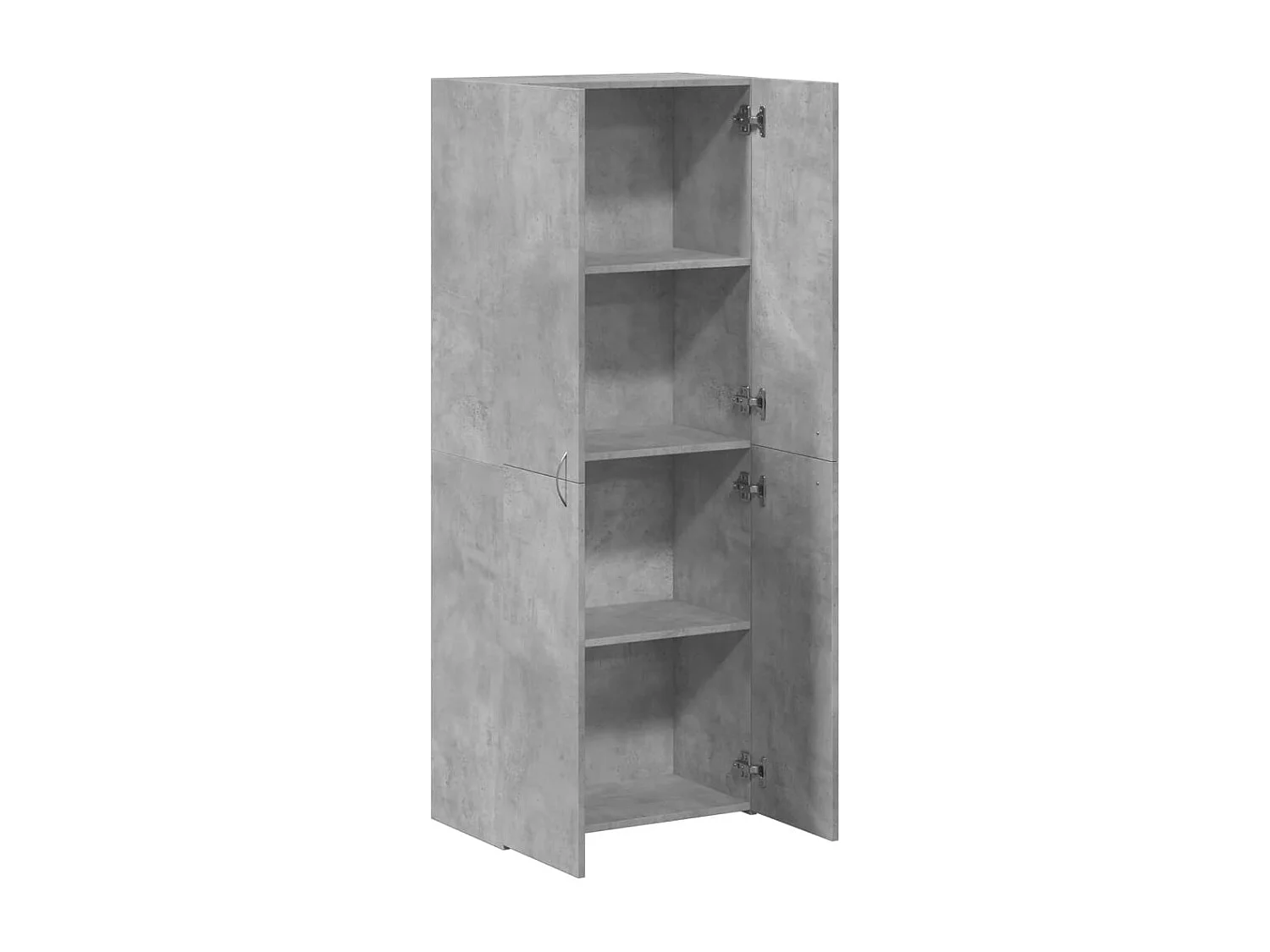 Archivador gris hormigón 60x32x153 cm madera de ingeniería