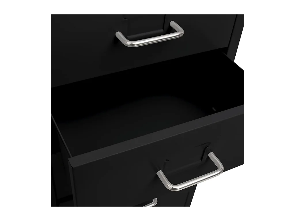 Archivador Móvil Negro 28x41x109 cm Metal