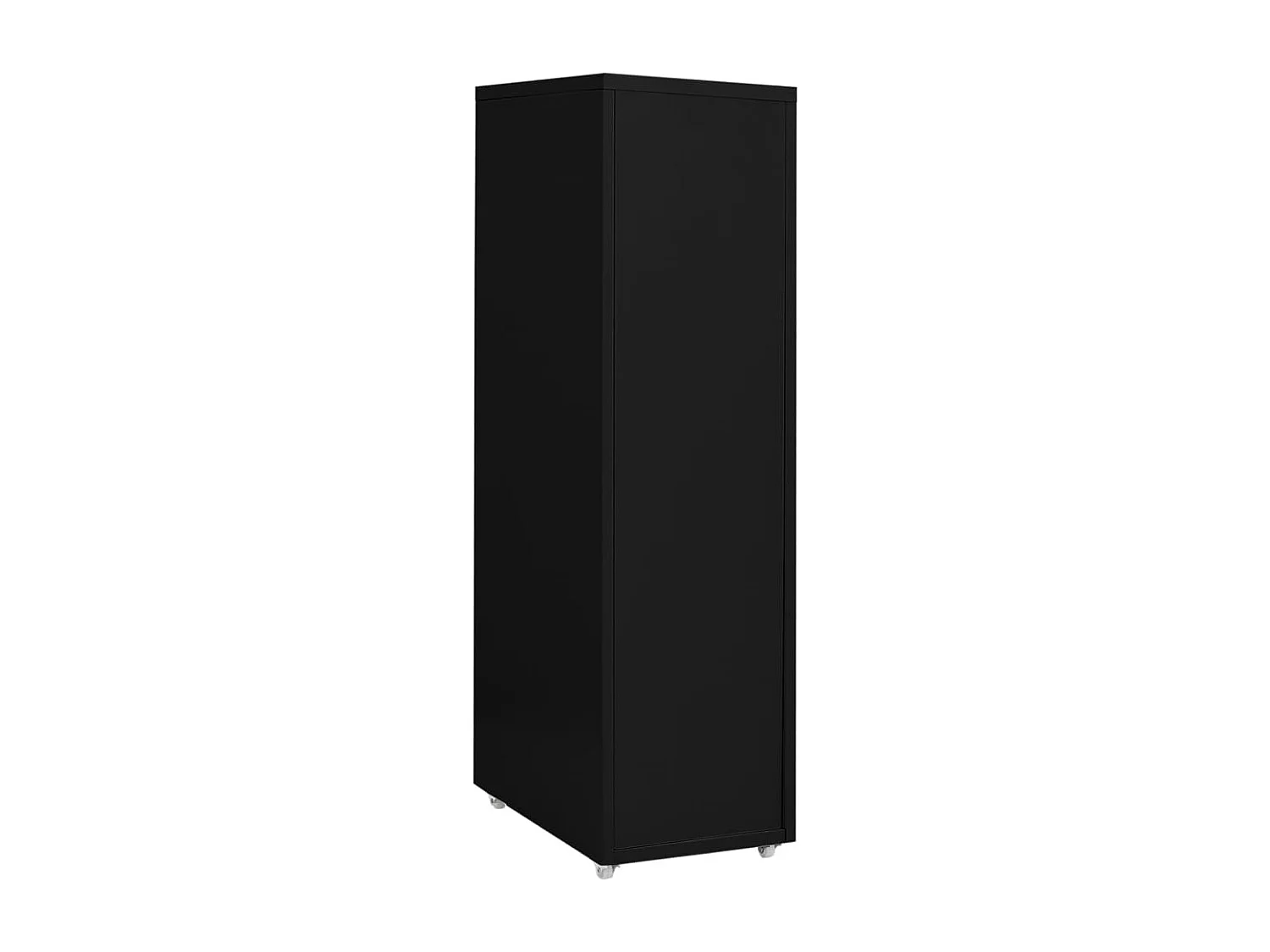 Mobiletto portadocumenti nero 28x41x109 cm in metallo