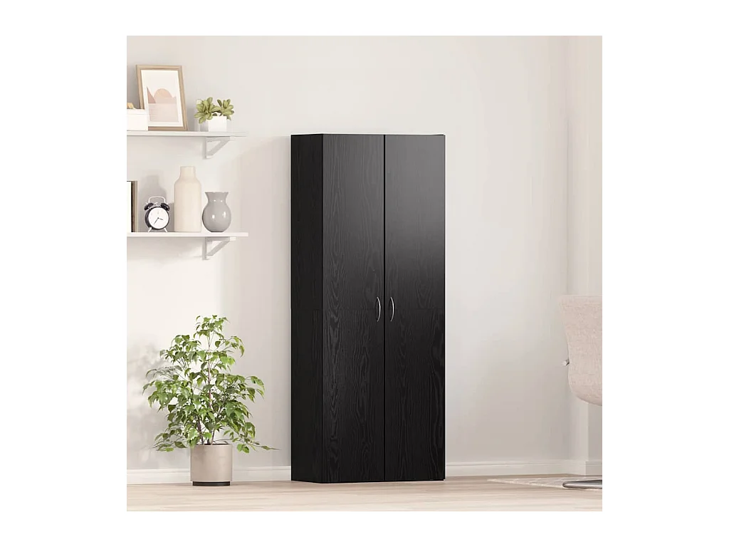 Cabinet de Bureau avec étagère 2 pcs Chêne noir 60 x 32 x 153