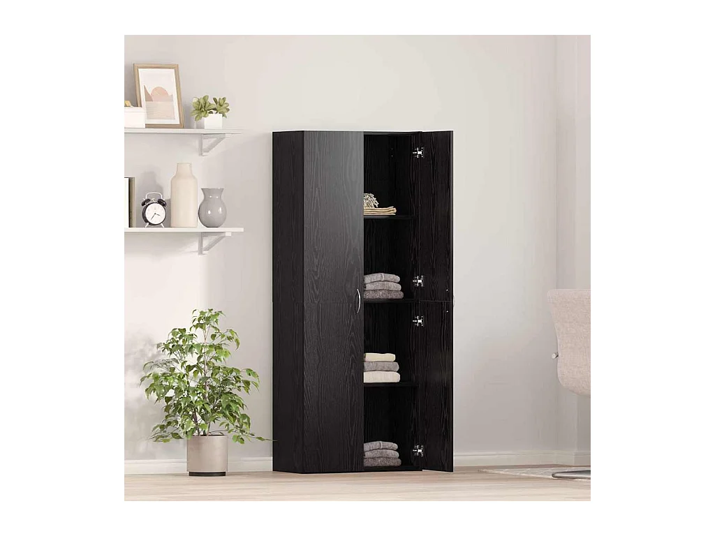 Cabinet de Bureau avec étagère 2 pcs Chêne noir 60 x 32 x 153