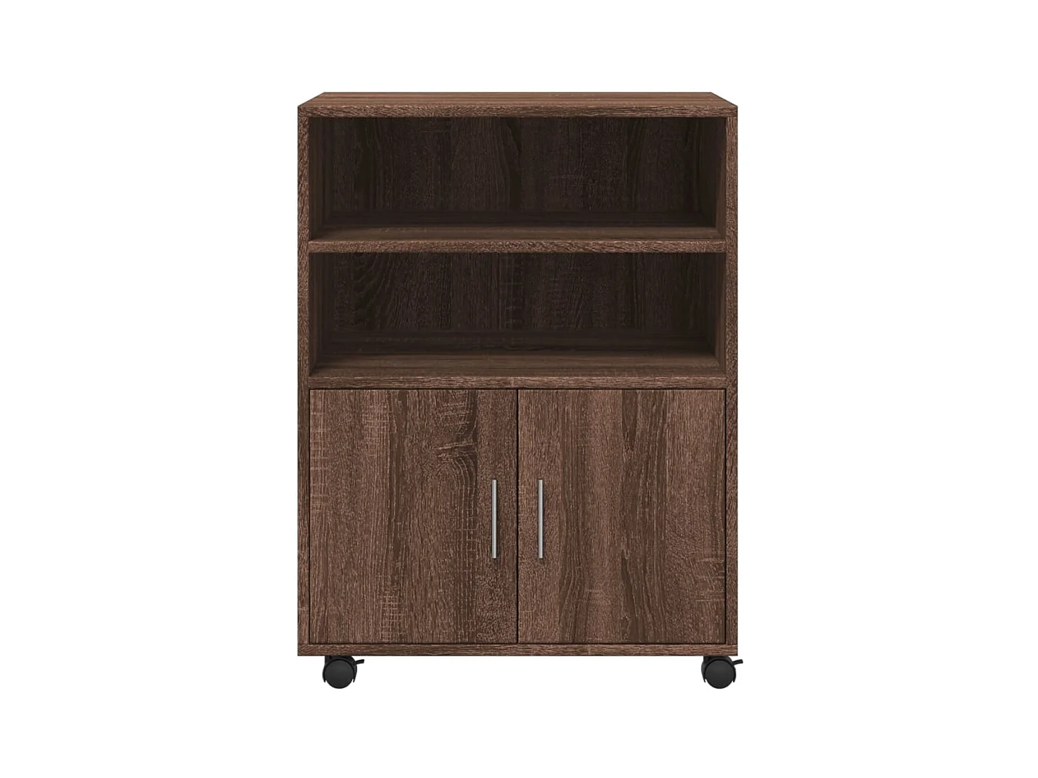 Rollschrank aus brauner Eiche 60x48x81 cm Holzwerkstoff
