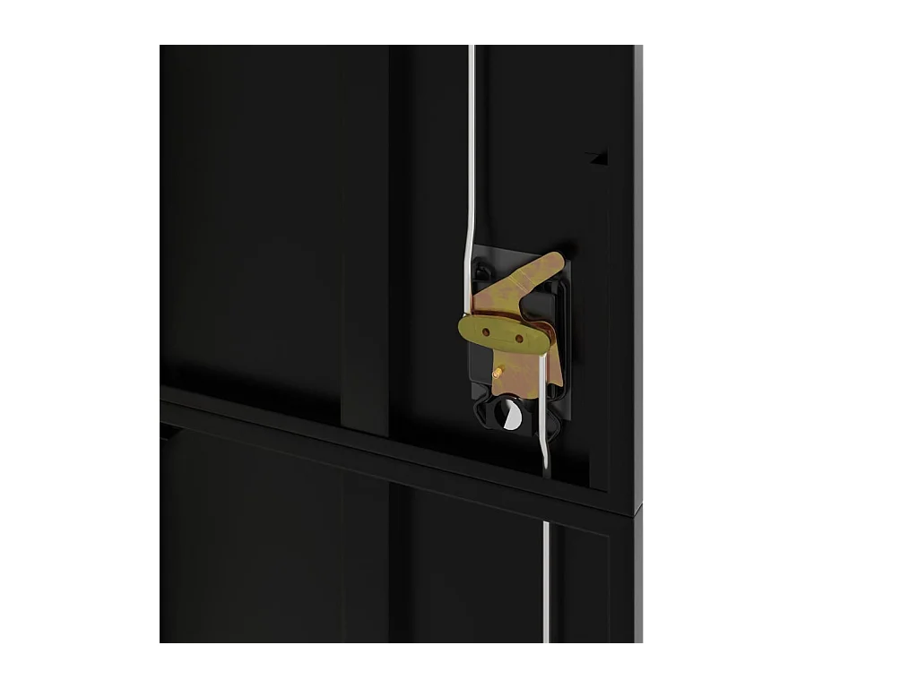 Archivador negro 90x40x200 cm acero