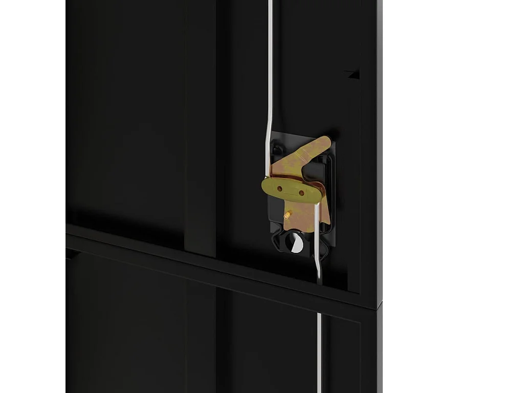 Mobiletto portadocumenti nero 90x40x200 cm in acciaio