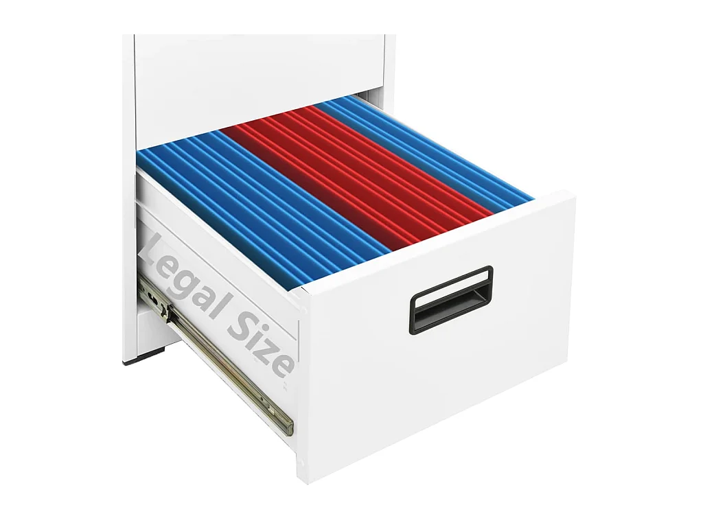 Witte archiefkast 46x62x133 cm staal