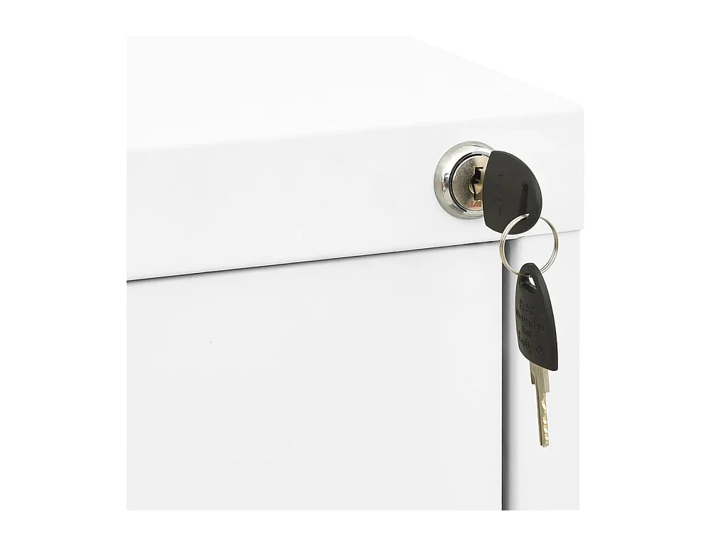 Witte archiefkast 46x62x133 cm staal