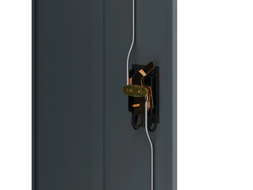 Mobiletto portadocumenti antracite 90x40x105 cm in acciaio