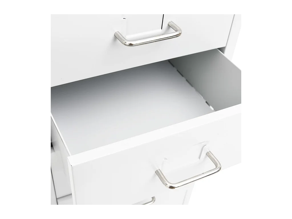 Mobiletto portadocumenti bianco 28x41x109 cm in metallo