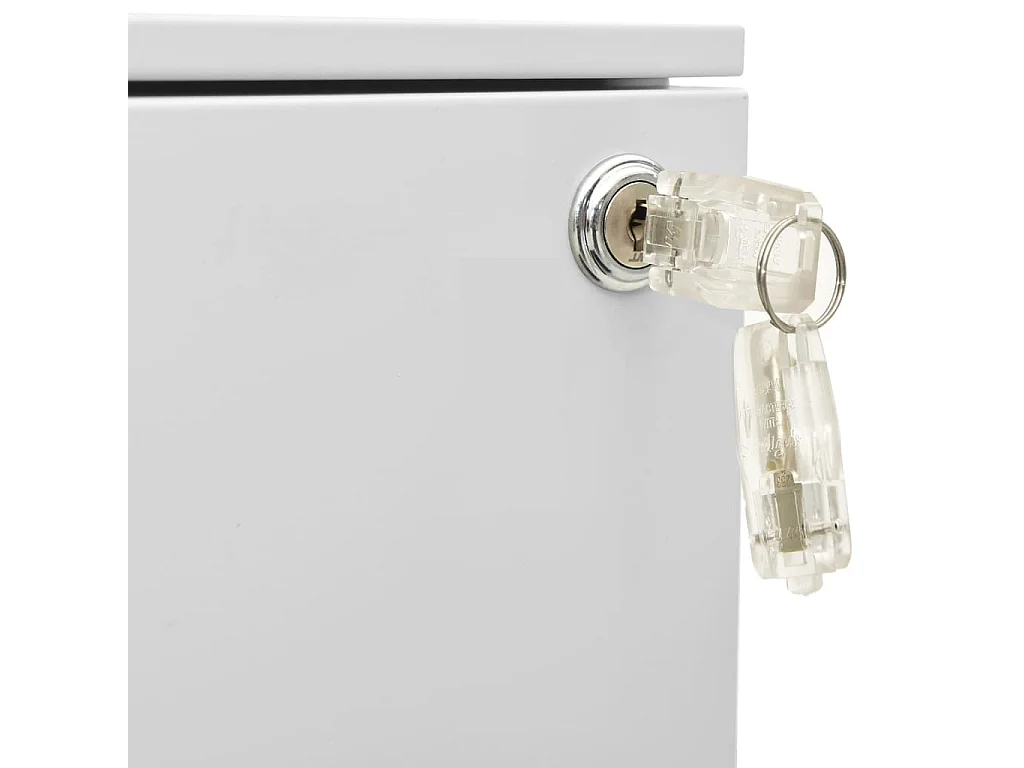 Mobiele archiefkast Lichtgrijs 39x45x67 cm Staal