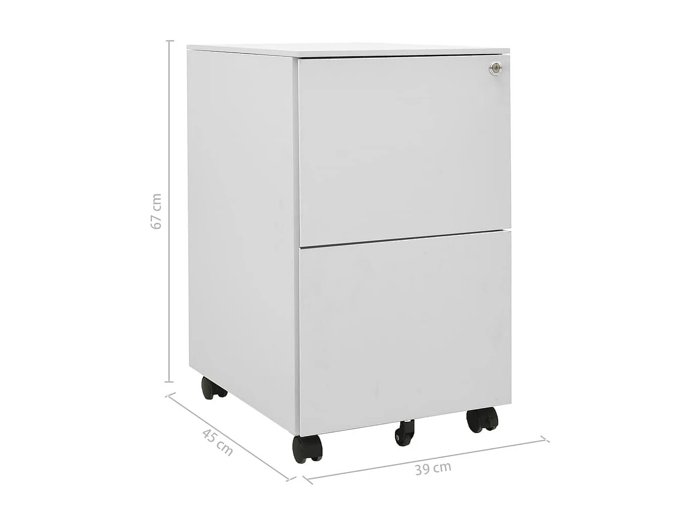 Archivador móvil Gris claro 39x45x67 cm Acero