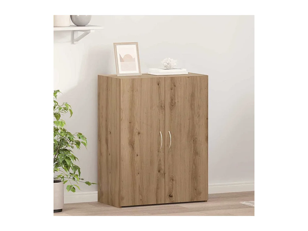 Cabinet de Bureau avec étagère chêne artisanal 60 x 32 x 77.5