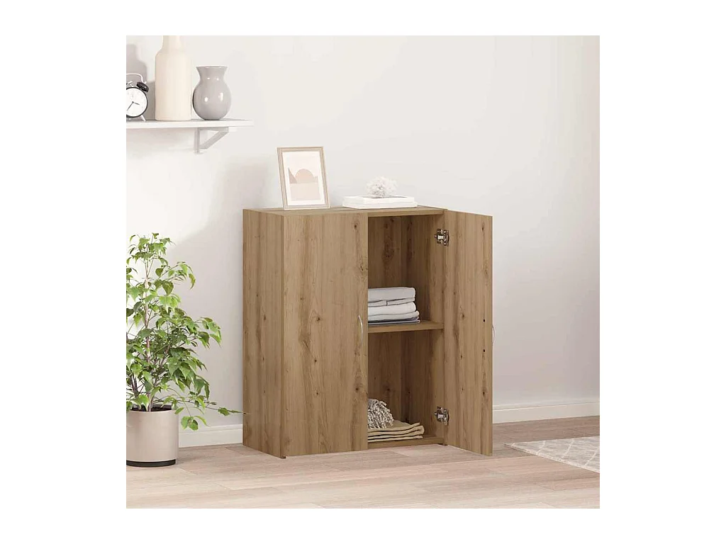 Cabinet de Bureau avec étagère chêne artisanal 60 x 32 x 77.5