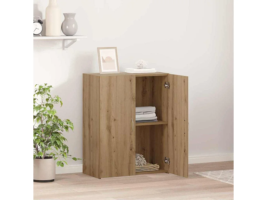 Cabinet de Bureau avec étagère chêne artisanal 60 x 32 x 77.5
