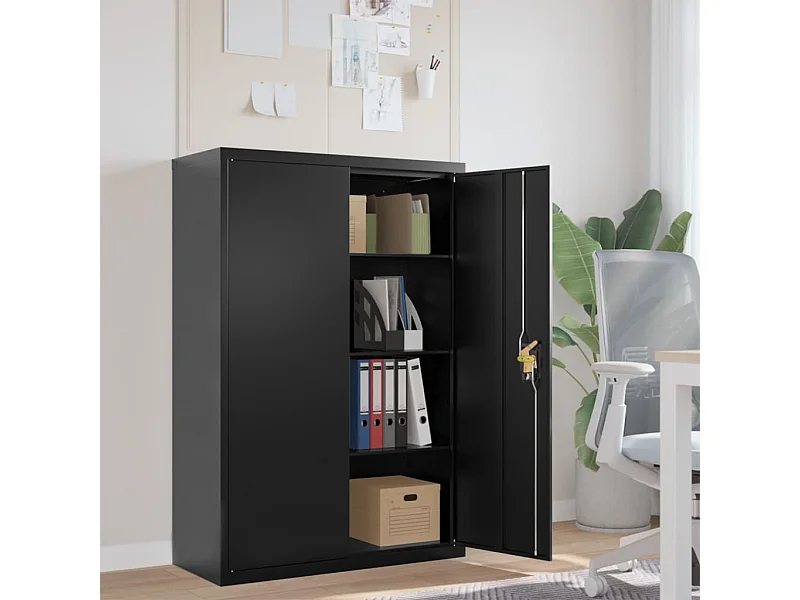 Classeur noir 90x40x140 cm acier