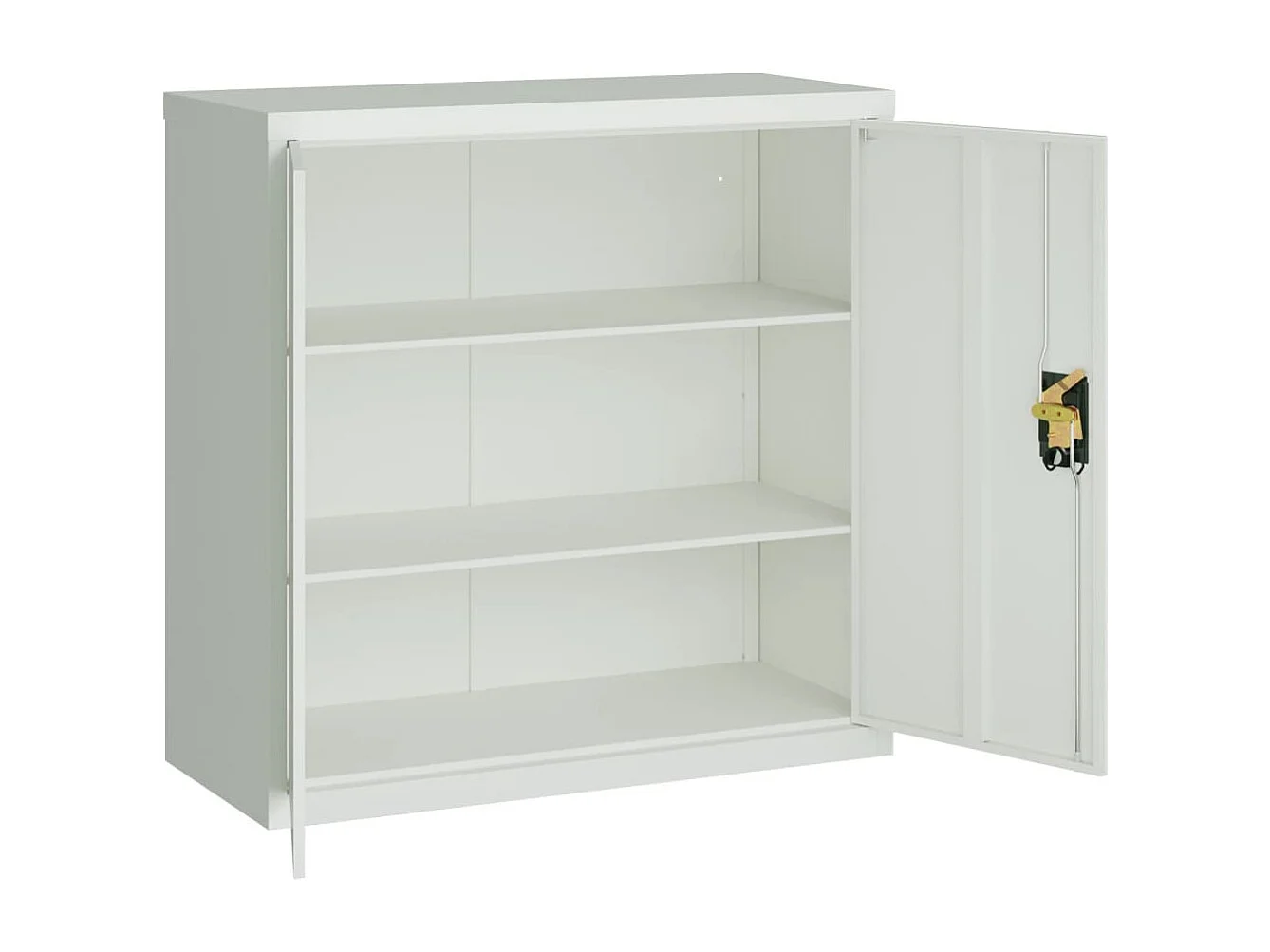 Kantoorkast met 2 deuren Grijs 90 cm Staal