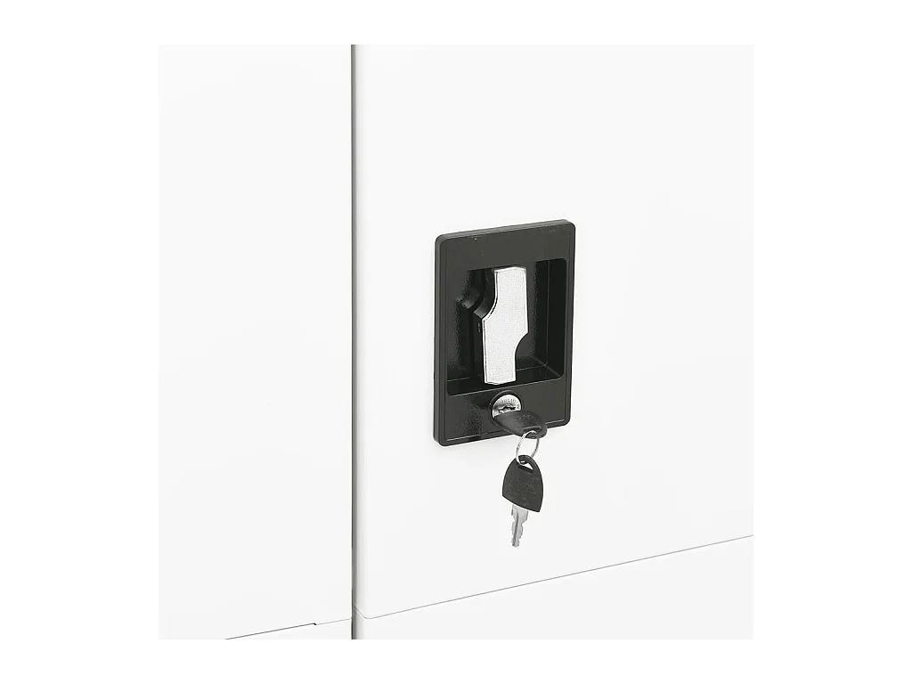 Armario Taquilla Blanco 90x40x180 cm Acero