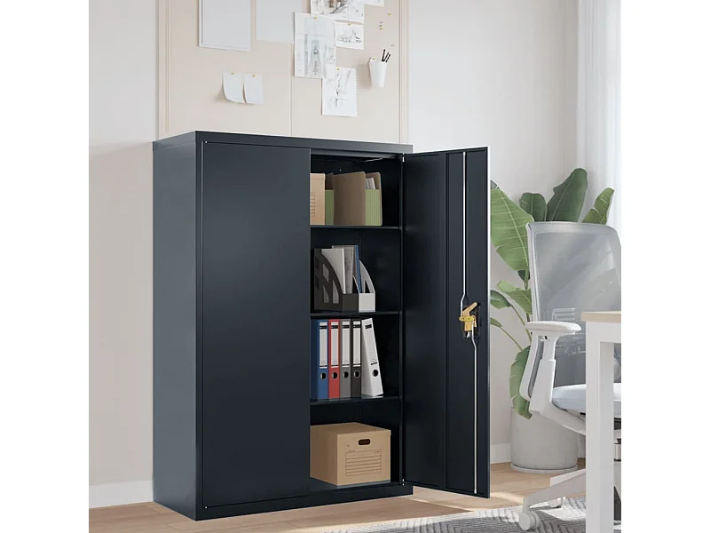 Classeur anthracite 90x40x140 cm acier