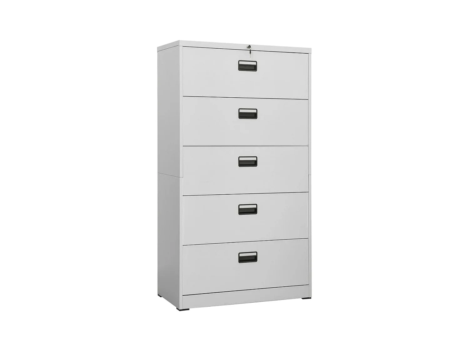 Lichtgrijze archiefkast 90x46x164 cm staal