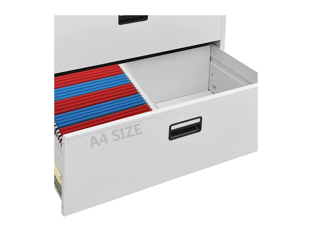 Lichtgrijze archiefkast 90x46x164 cm staal