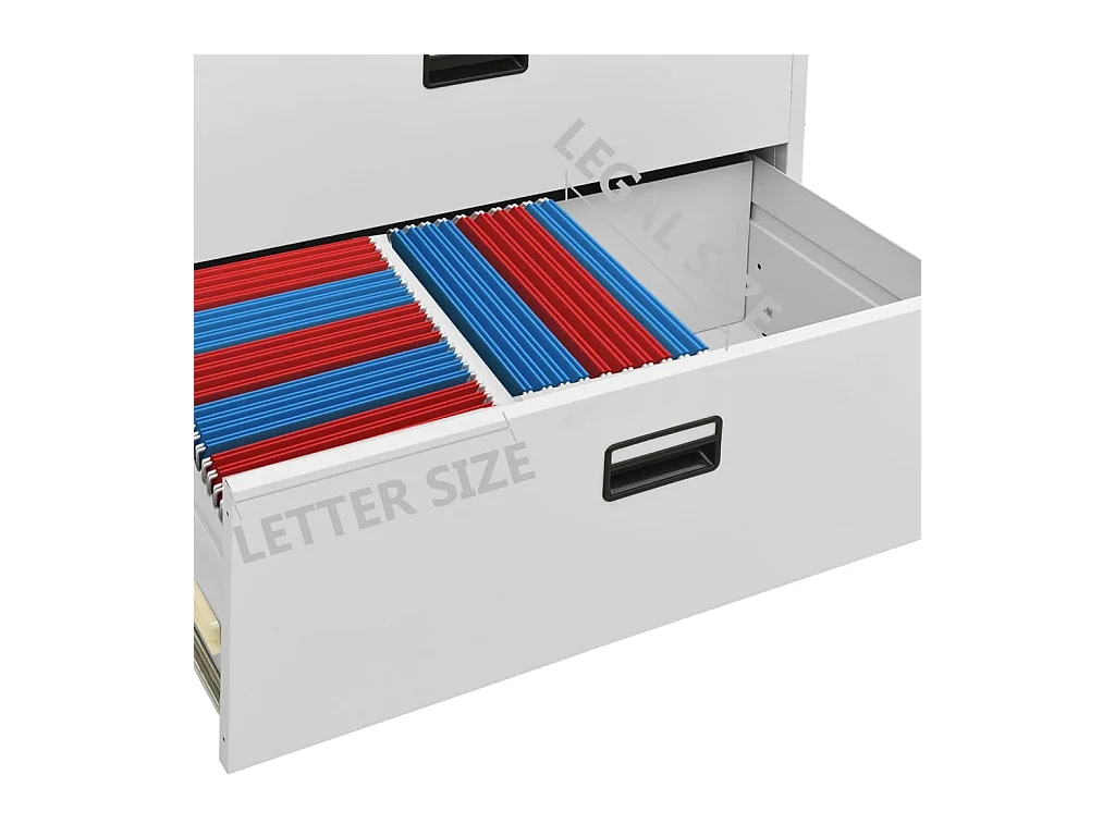 Lichtgrijze archiefkast 90x46x164 cm staal