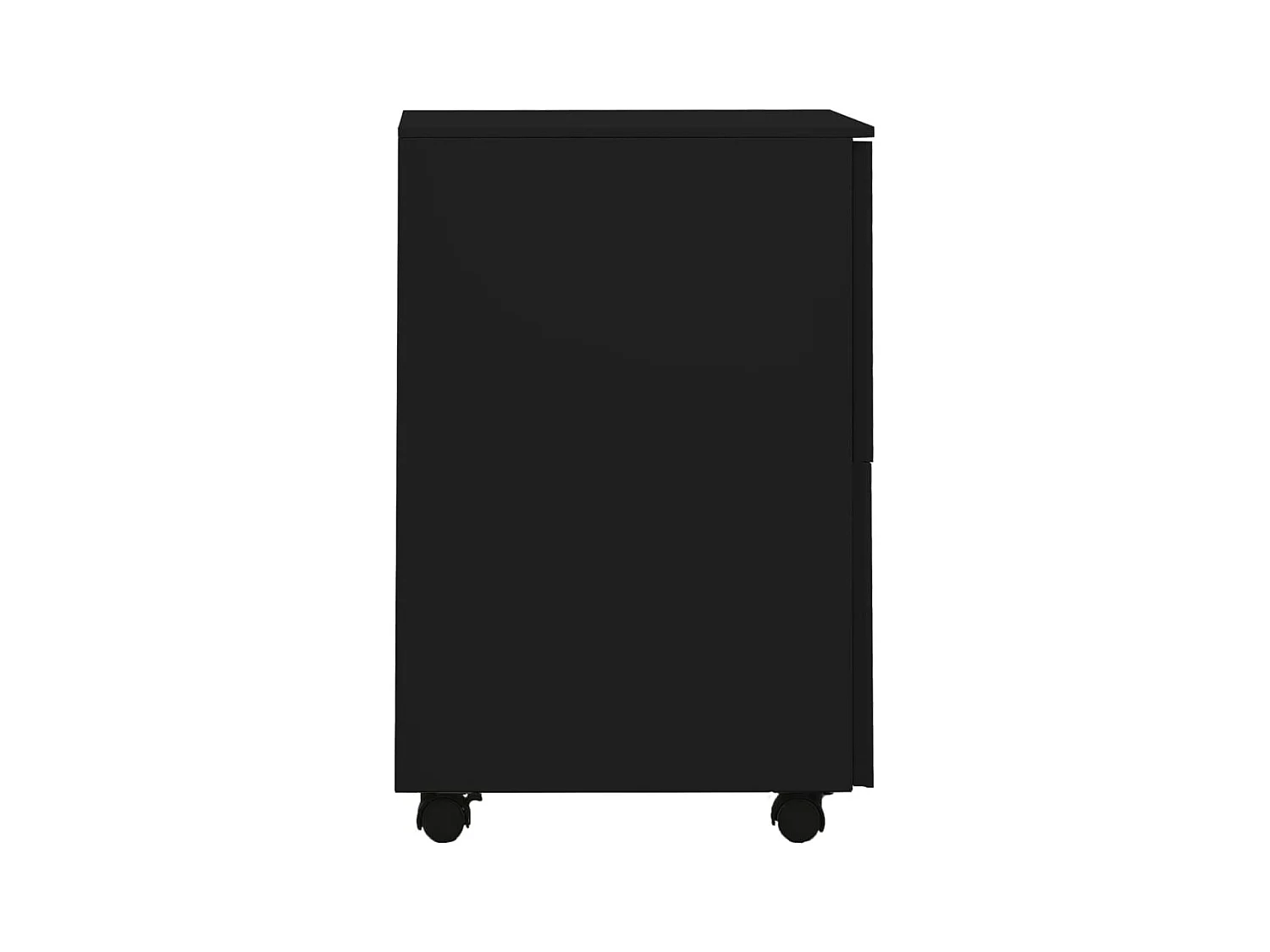Zwarte mobiele archiefkast 39x45x67 cm Staal