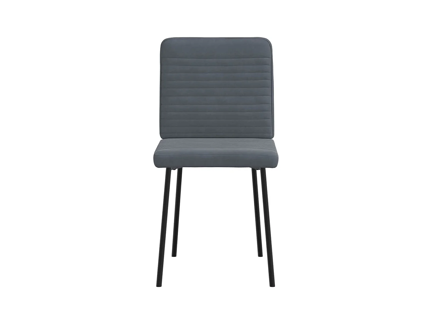 Eetkamerstoelen set van 6 donkergrijs fluweel