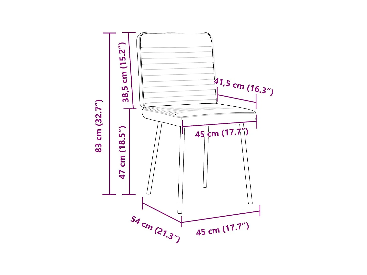 Eetkamerstoelen set van 6 donkergrijs fluweel