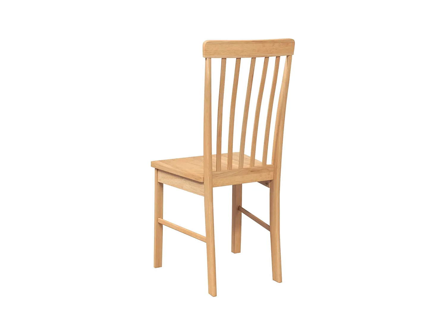 Chaises à manger 2 pcs bois massif caoutchouc