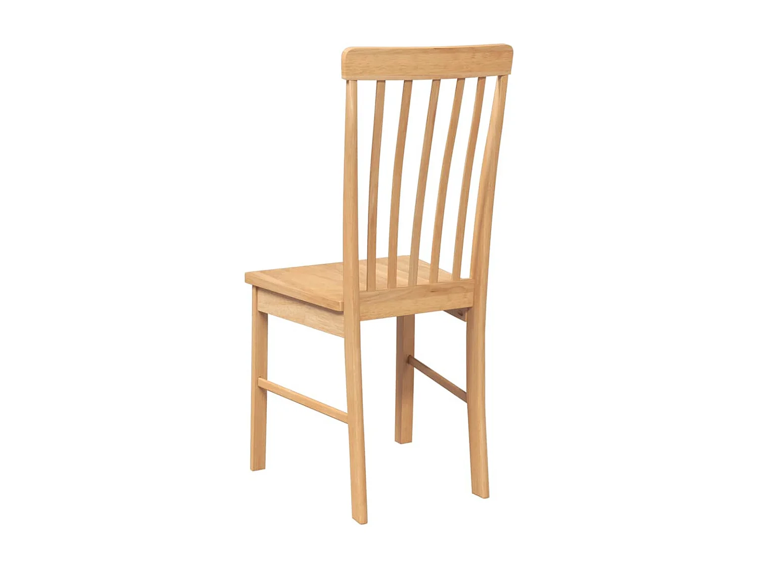 Chaises à manger 2 pcs bois massif caoutchouc