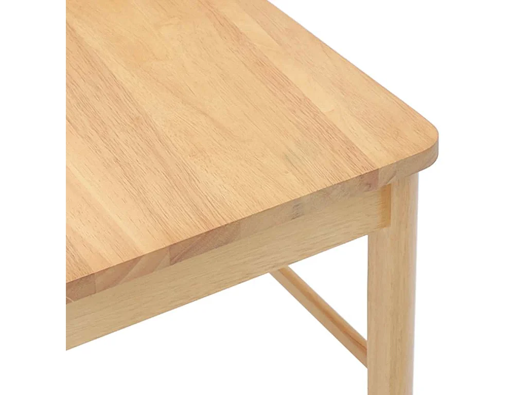 Chaises à manger 2 pcs bois massif caoutchouc