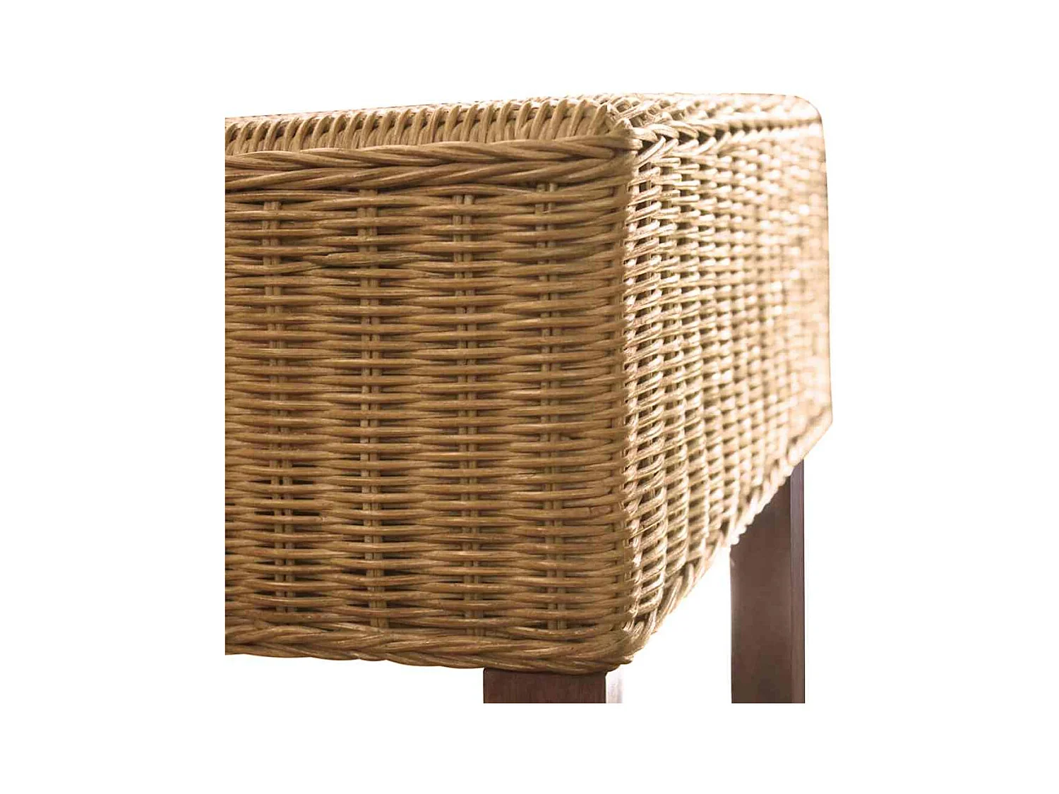 Eetkamerstoelen set van 4 bruin natuurlijk rotan